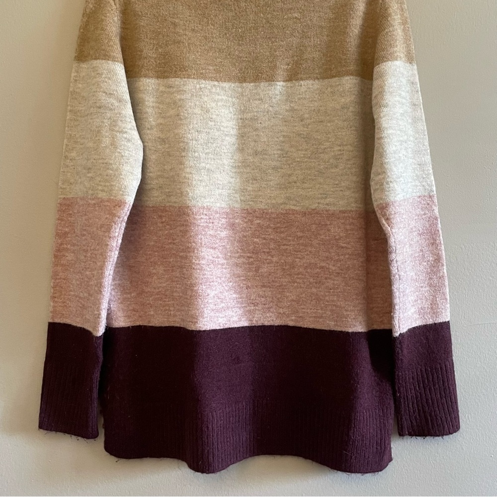 4/$20➡️ George Color Block Crewneck Sweater – Tan, Pink, Plum – Medium GUC - Picture 15 of 15